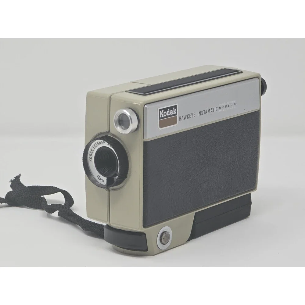 Vtg Kodak Hawkeye Instamatic Model B Movie Camera 8 MM W Manual & Case Untested